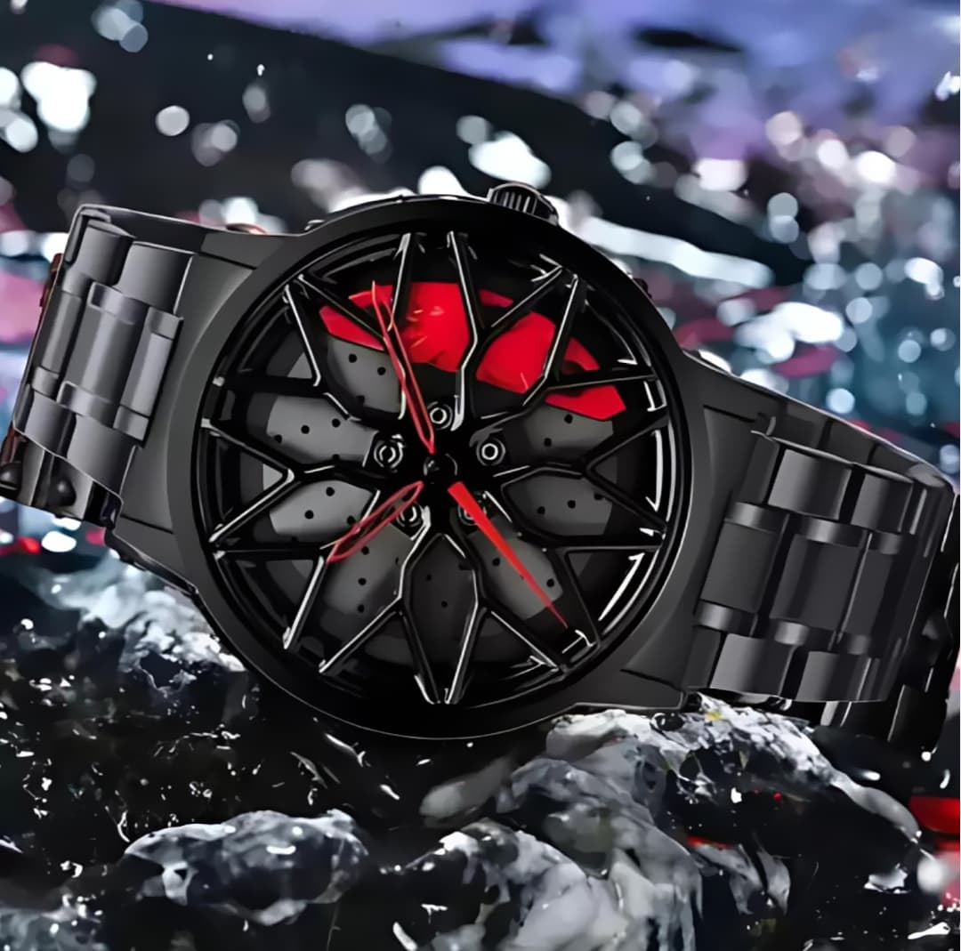 Car Wheel Rolling Dial Watch