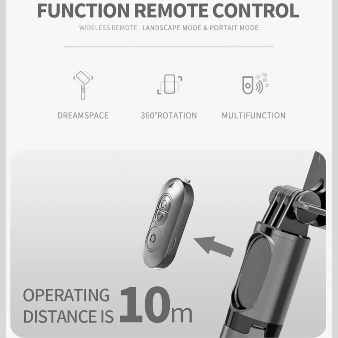 Q09 Gimbal Stabilizer Selfie Stick Tripod