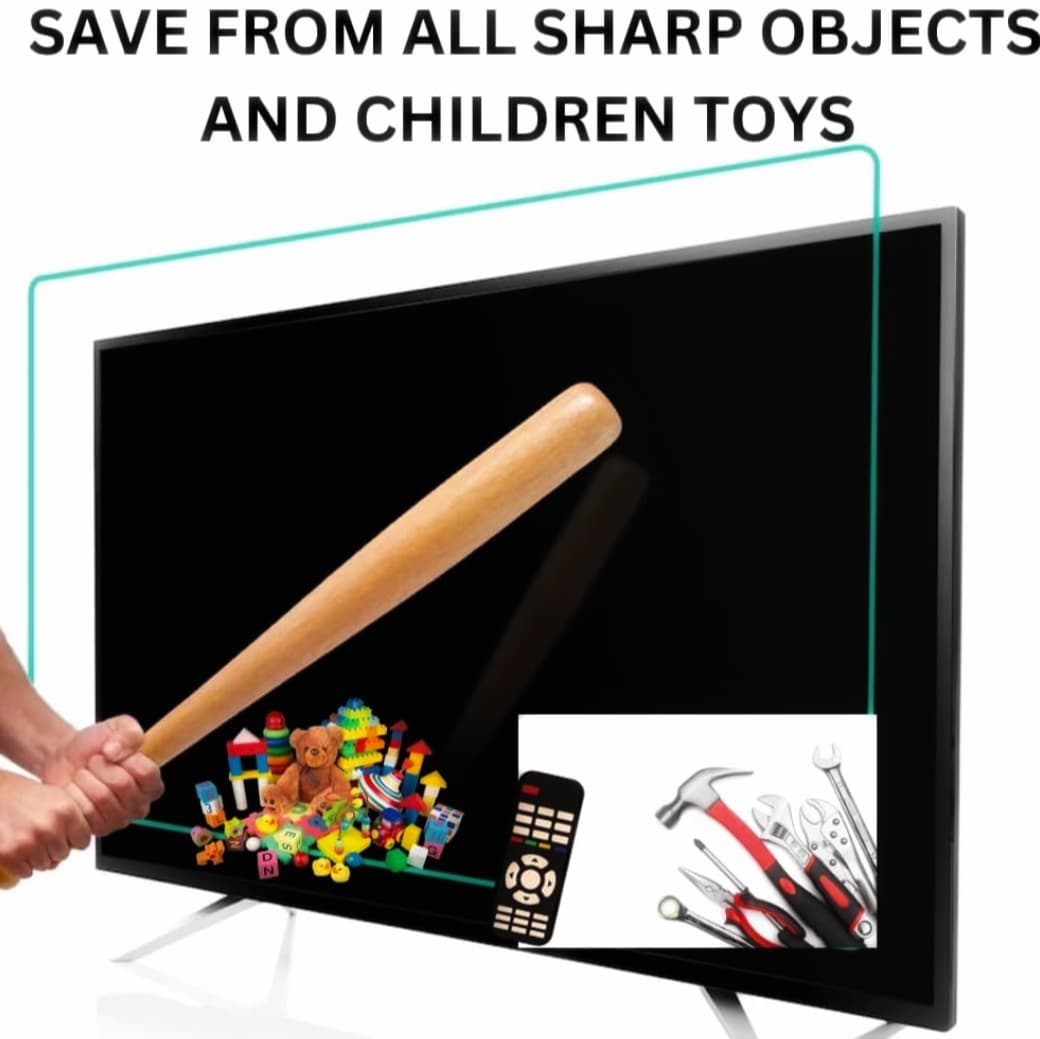 43-Inch Tempered Glass TV Screen Protector – Crystal Clear & Durable