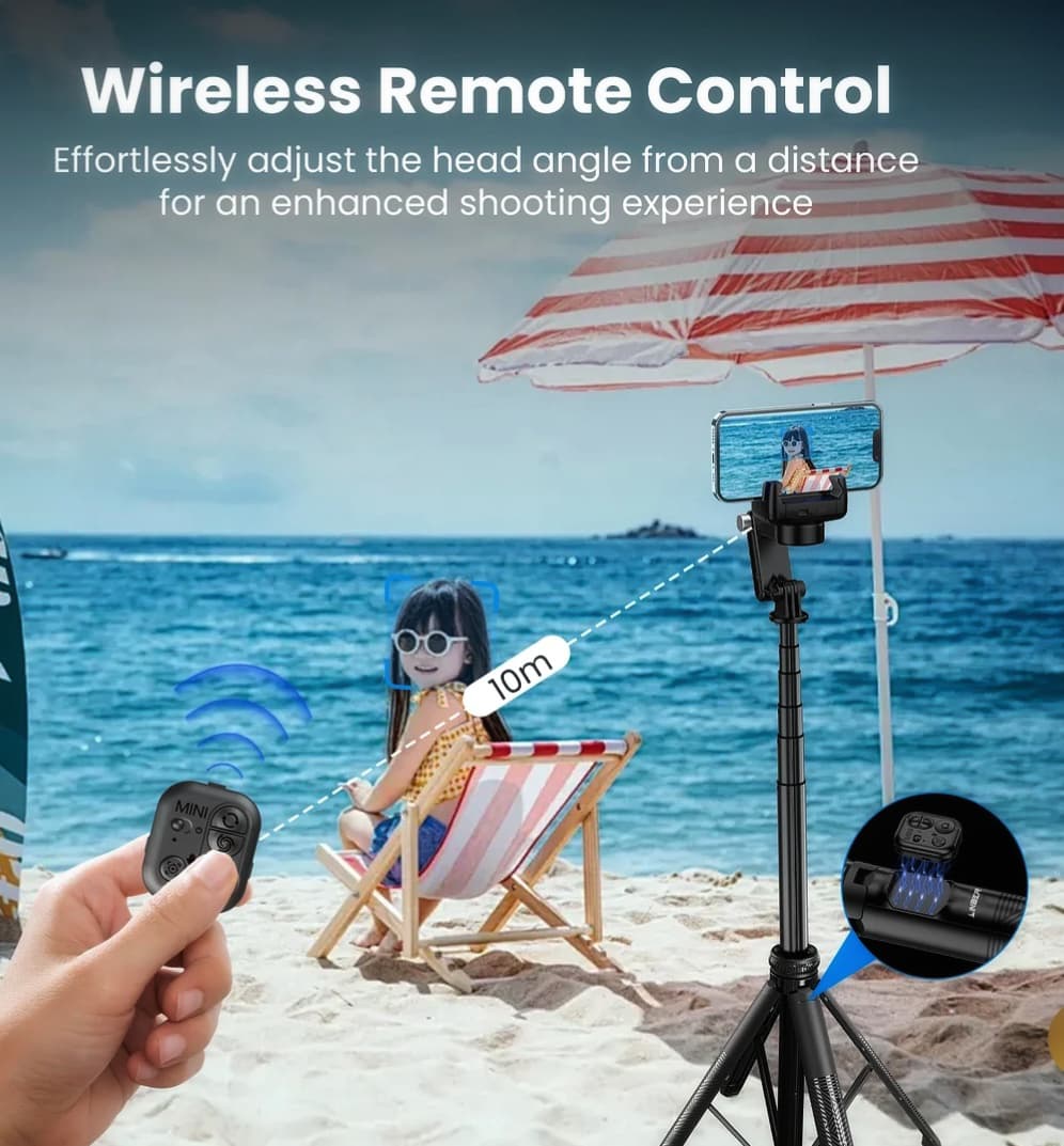 C16 AI Gimbal – 360° Smart Tracking | Auto Face/Object Recognition
