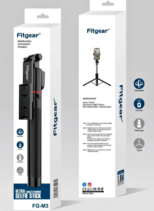 Fitgear FG‑M3 Selfie Stick Tripod
