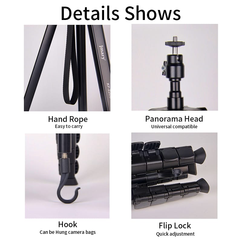 Jmary KP-2208 2-in-1 Aluminum Tripod & Monopod
