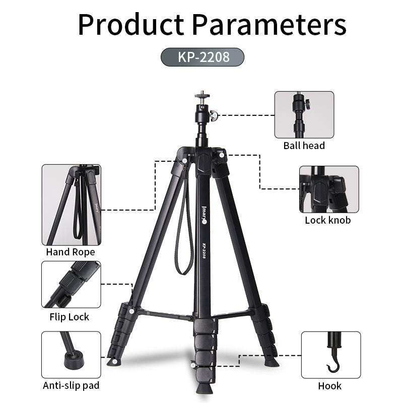Jmary KP-2208 2-in-1 Aluminum Tripod & Monopod