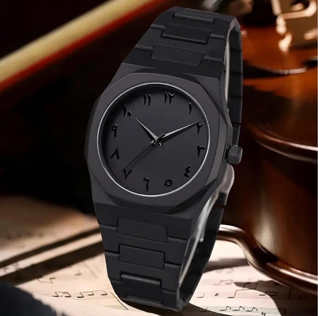 Mr.Charcoal Arabic Numeral watch
