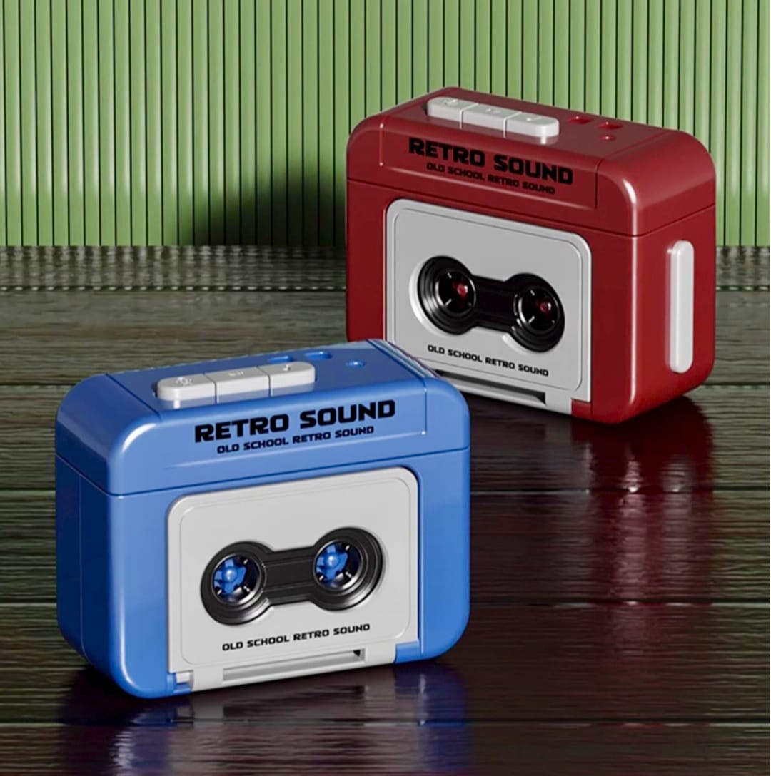 Retro Mini Tape Recorder Keychain