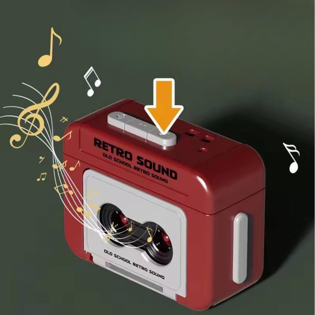 Retro Mini Tape Recorder Keychain