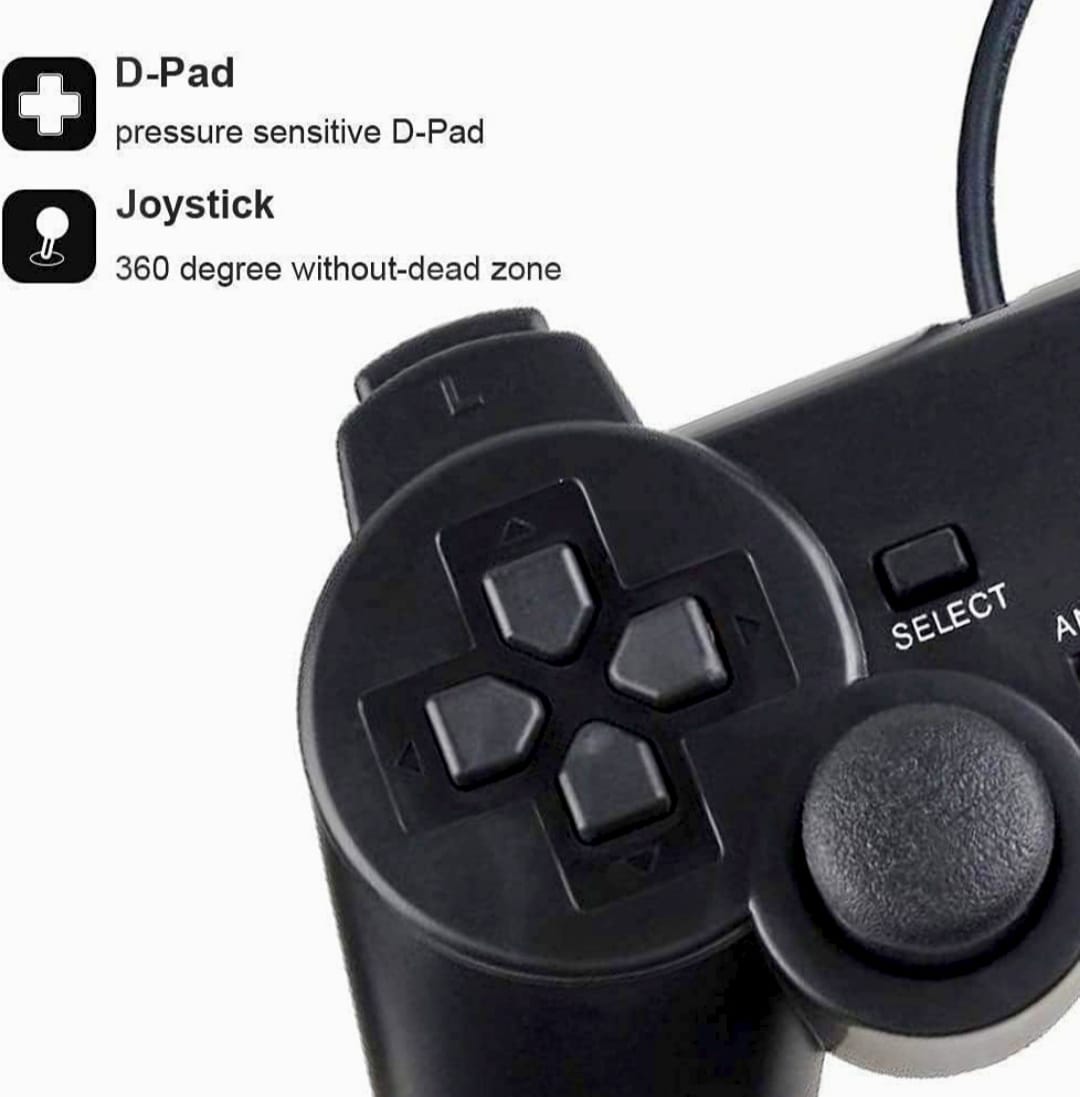 Wired DualShock Controller for PlayStation 2 – Black