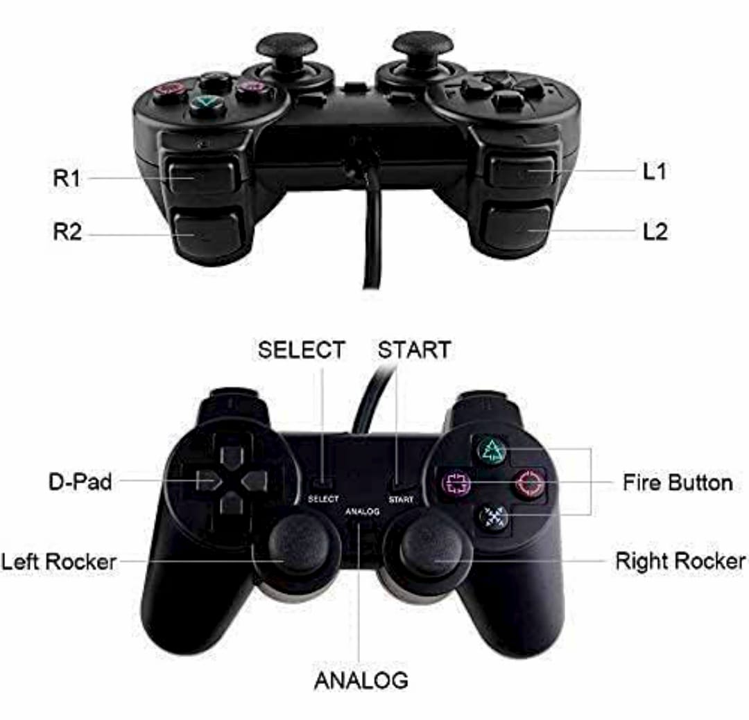 Wired DualShock Controller for PlayStation 2 – Black