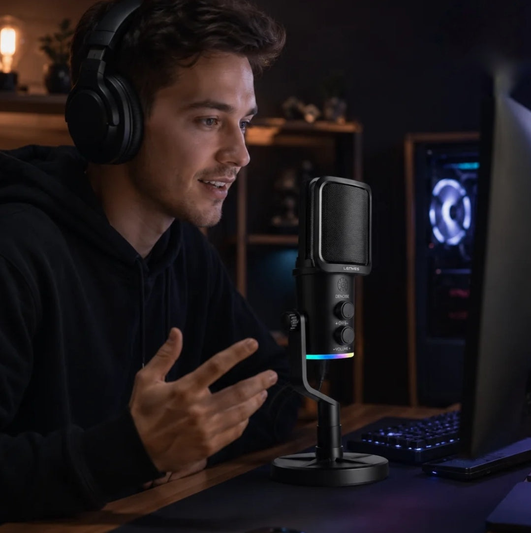 SL01 RGB Streaming Podcast Microphone