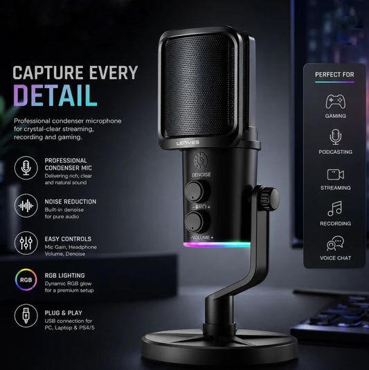 SL01 RGB Streaming Podcast Microphone