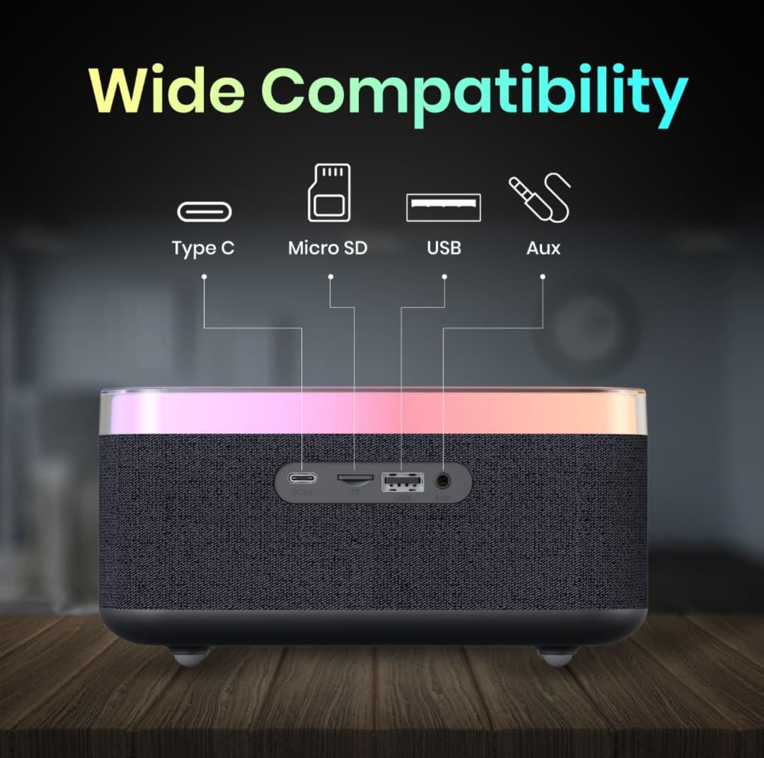 16W HD Sound Bluetooth Speaker with 15W Wireless Charging