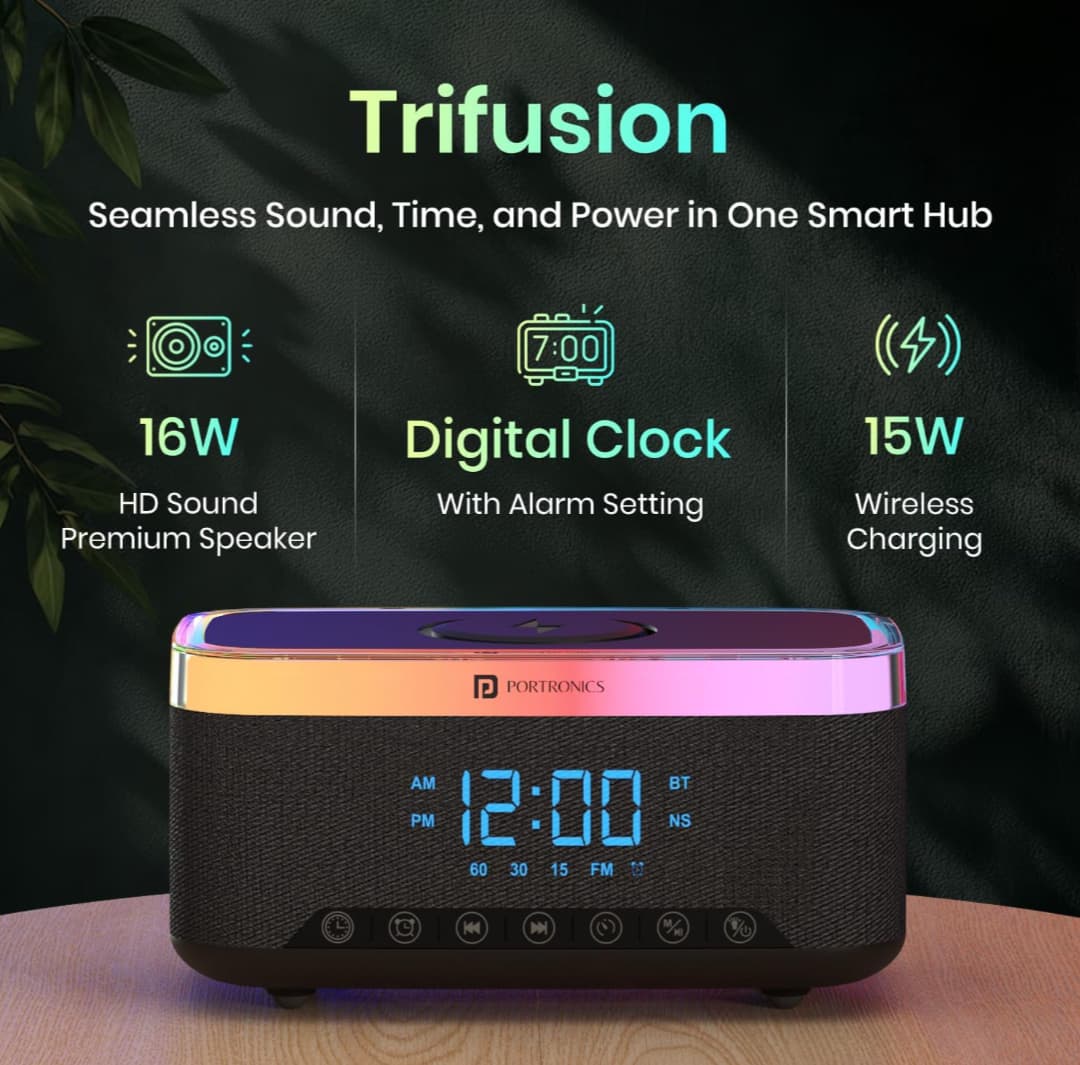 16W HD Sound Bluetooth Speaker with 15W Wireless Charging