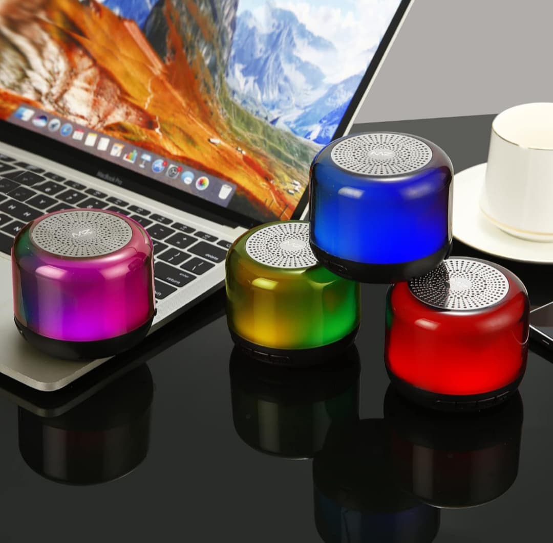 Portable Bluetooth Speaker with Dynamic Thunder Sound &amp; Disco Light – 5W