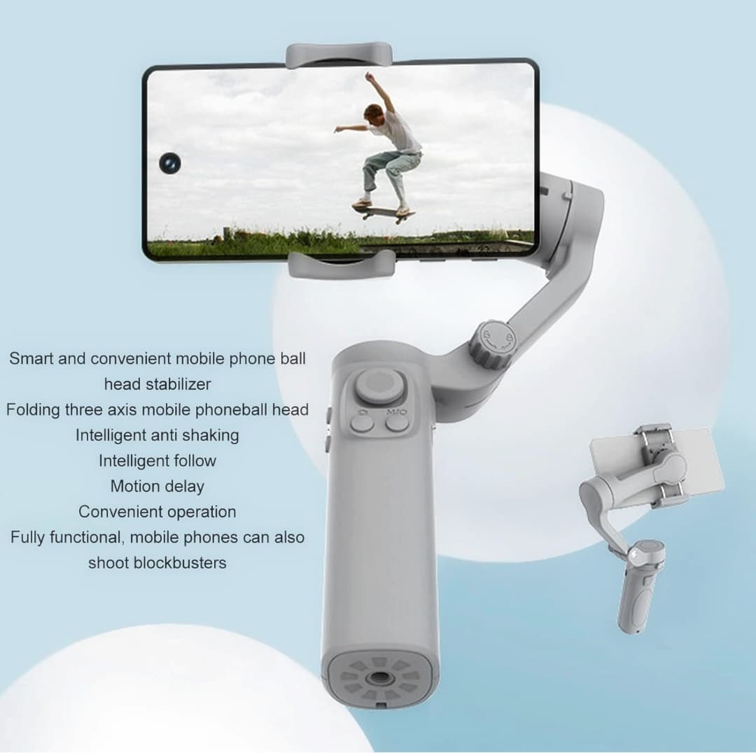 3-Axis Foldable Smartphone Gimbal Stabilizer with Tripod