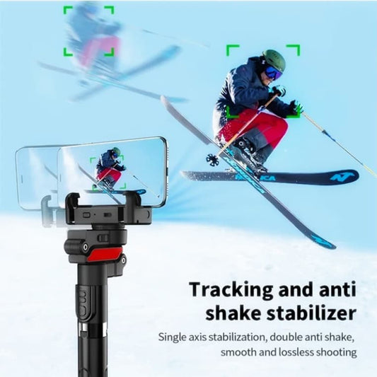 C10 Handheld Phone Stabilizer Gimbal – AI Face Tracking & 360° Rotation