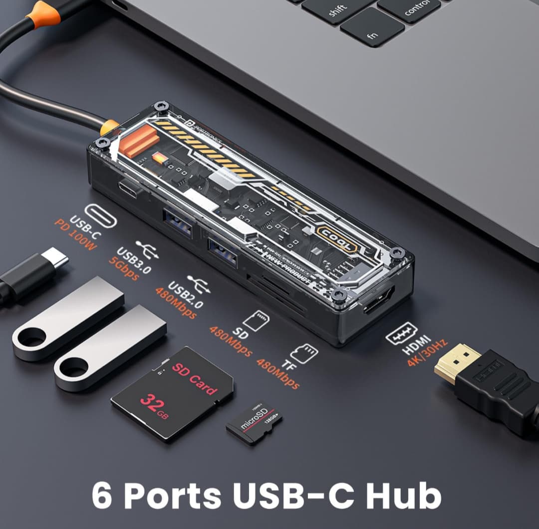 6-in-1 USB Type-C Hub