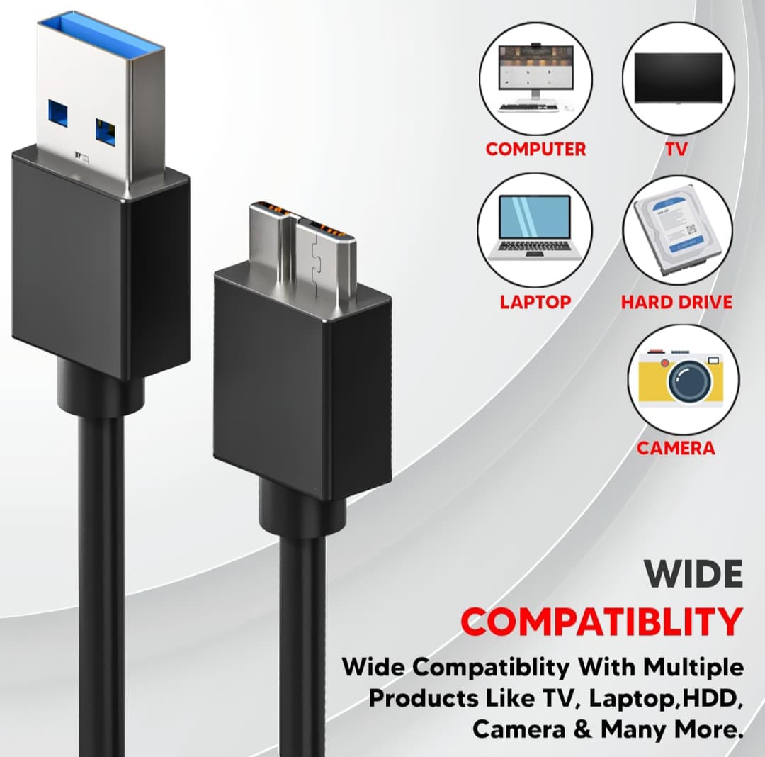 USB 3.0 A to Micro B , Hard Disk Short Cable