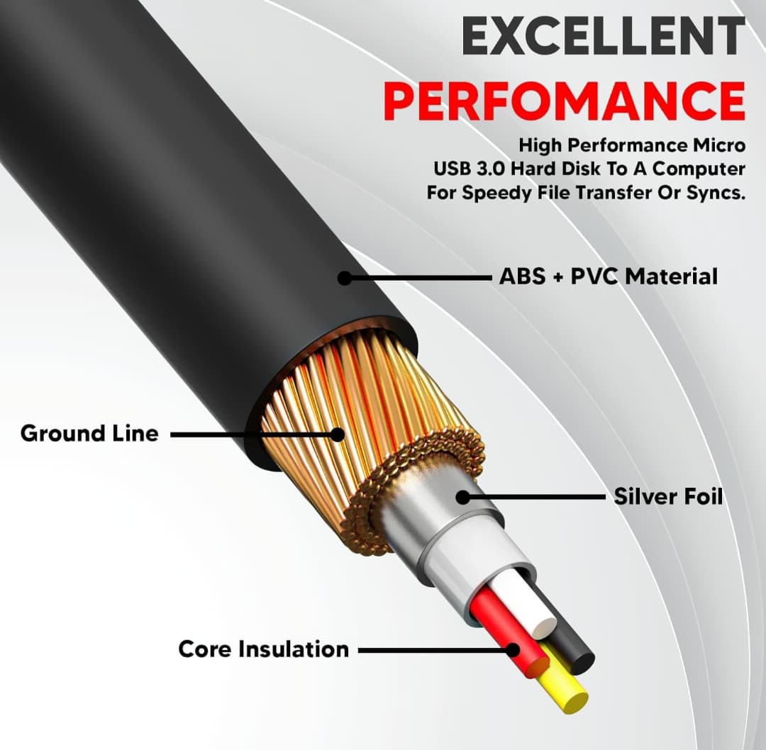 USB 3.0 A to Micro B , Hard Disk Short Cable