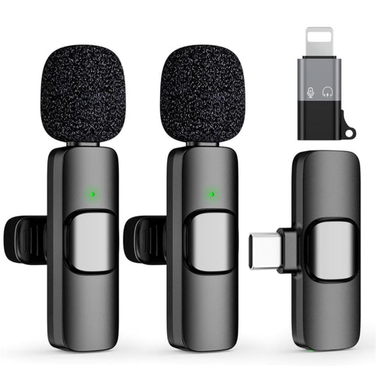 Dual Wireless Bluetooth Collar Microphone