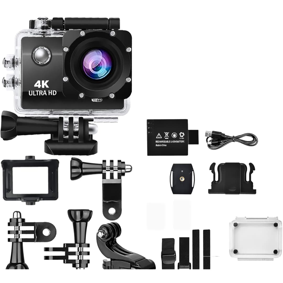 Action Camera with Wi-Fi & 170° Wide-Angle Lens