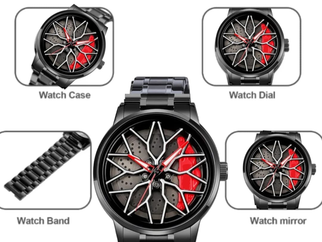 Car Wheel Rolling Dial Watch