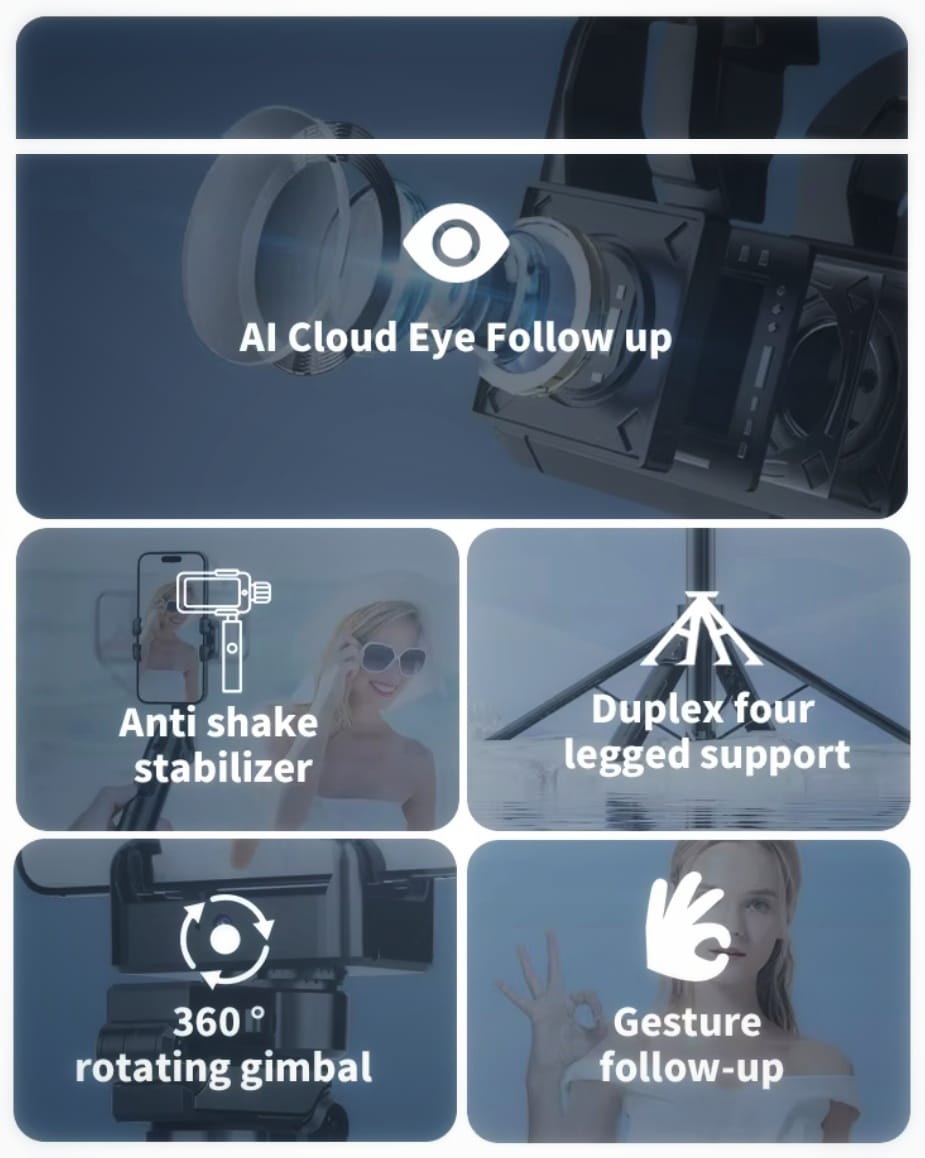 C16 (GEN 2) Intelligent AI Gesture Control Selfie Stick