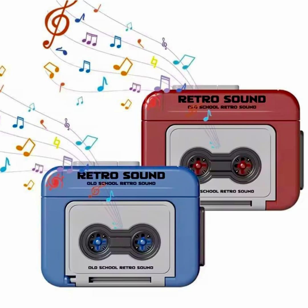 Retro Mini Tape Recorder Keychain