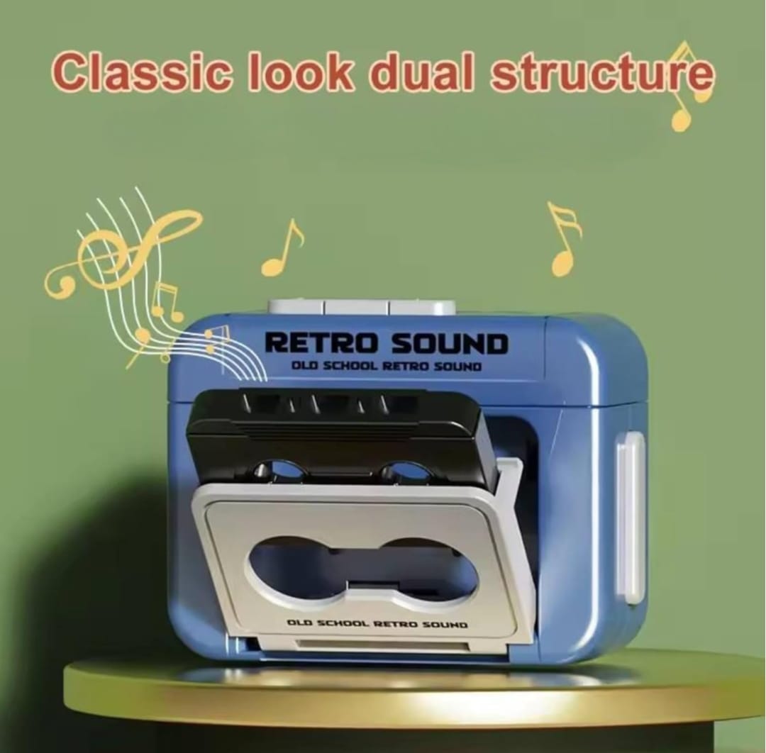 Retro Mini Tape Recorder Keychain