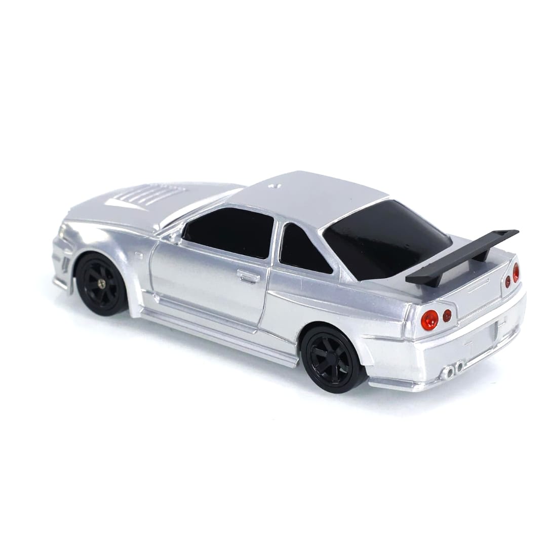 1:43 RC Drift Nissan GT-R R34 (Silver)