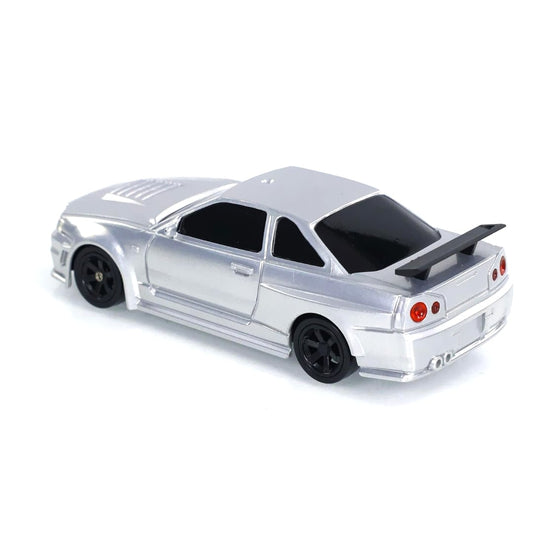 1:43 RC Drift Nissan GT-R R34 (Silver)