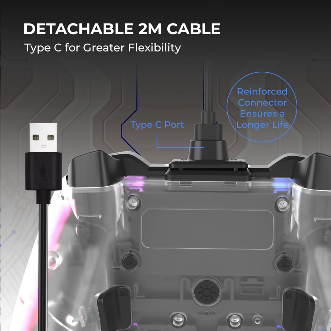 Elite X RGB Wired Gaming Controller for PC