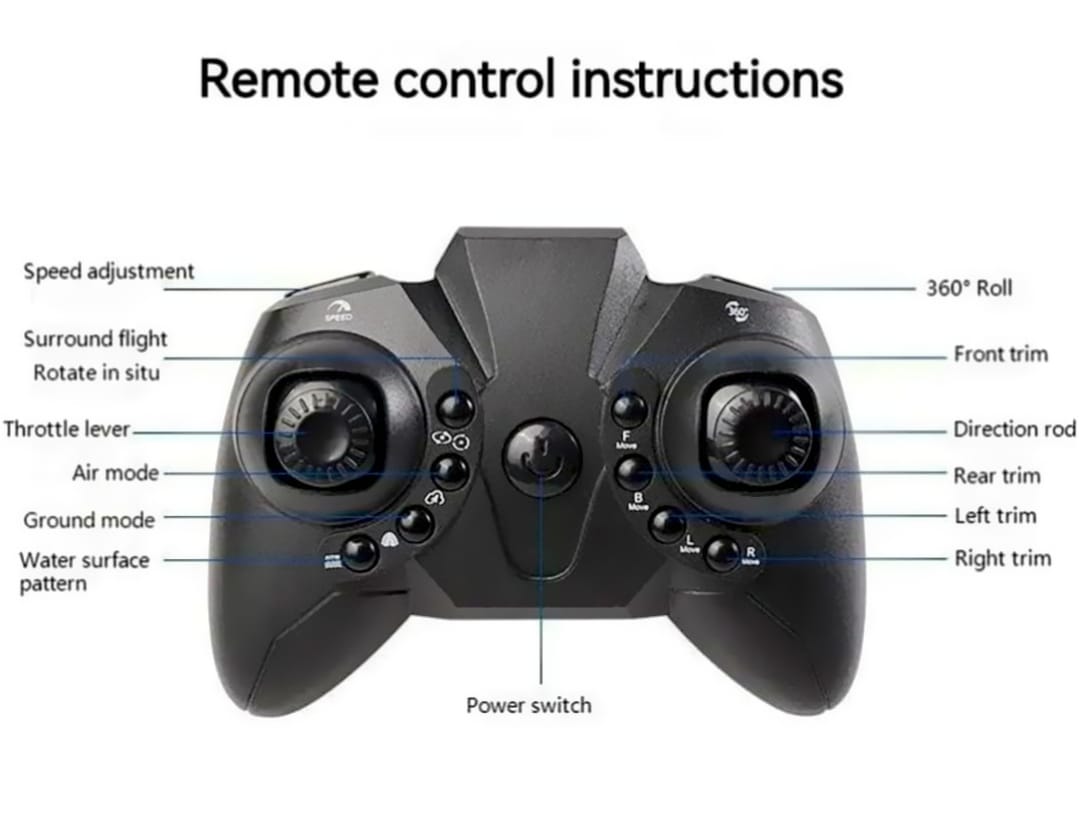 Flying Whale 3-in-1 – Air, Land & Water Toy (Green)