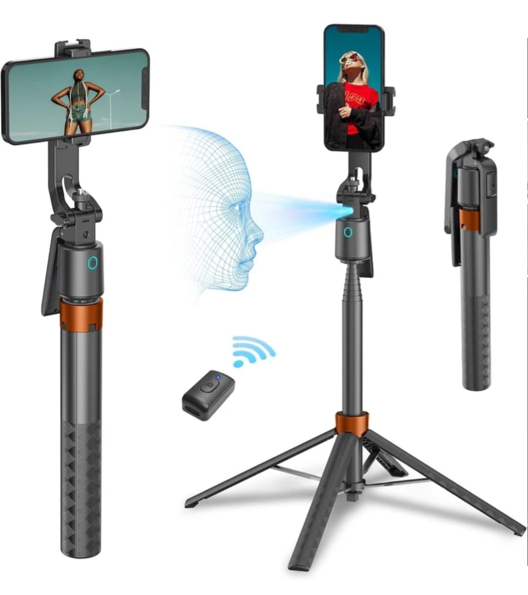 Q13 , 1.8M AI 360° Selfie Stick Tripod