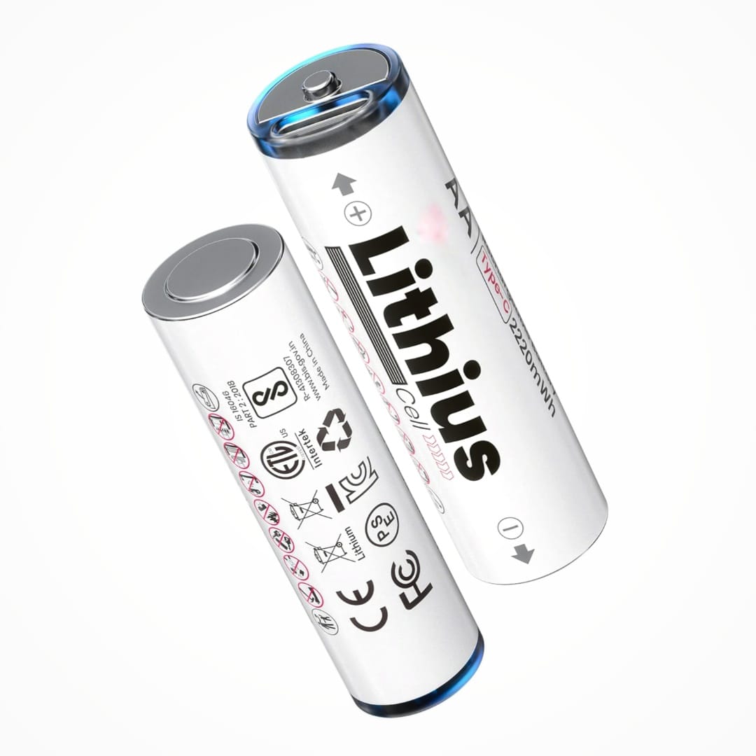 AA Type-C Rechargeable Batteries (Pack of 2)