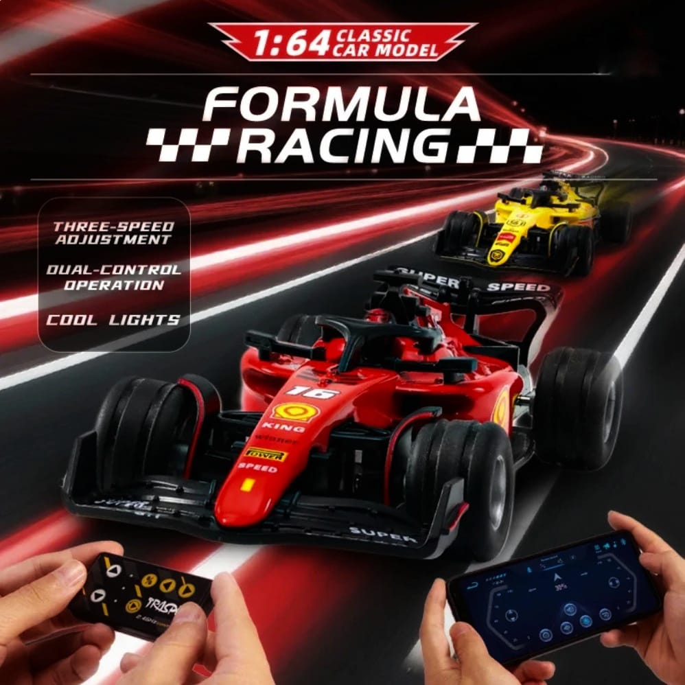 1:64 Die-Cast Metal F1 Mini RC Racing Car
