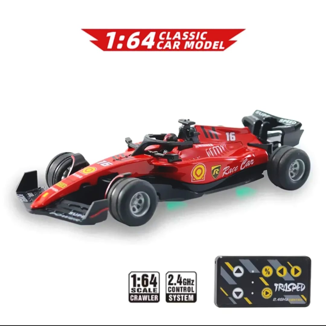 1:64 Die-Cast Metal F1 Mini RC Racing Car