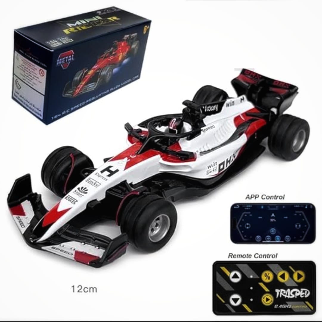 1:64 Die-Cast Metal F1 Mini RC Racing Car