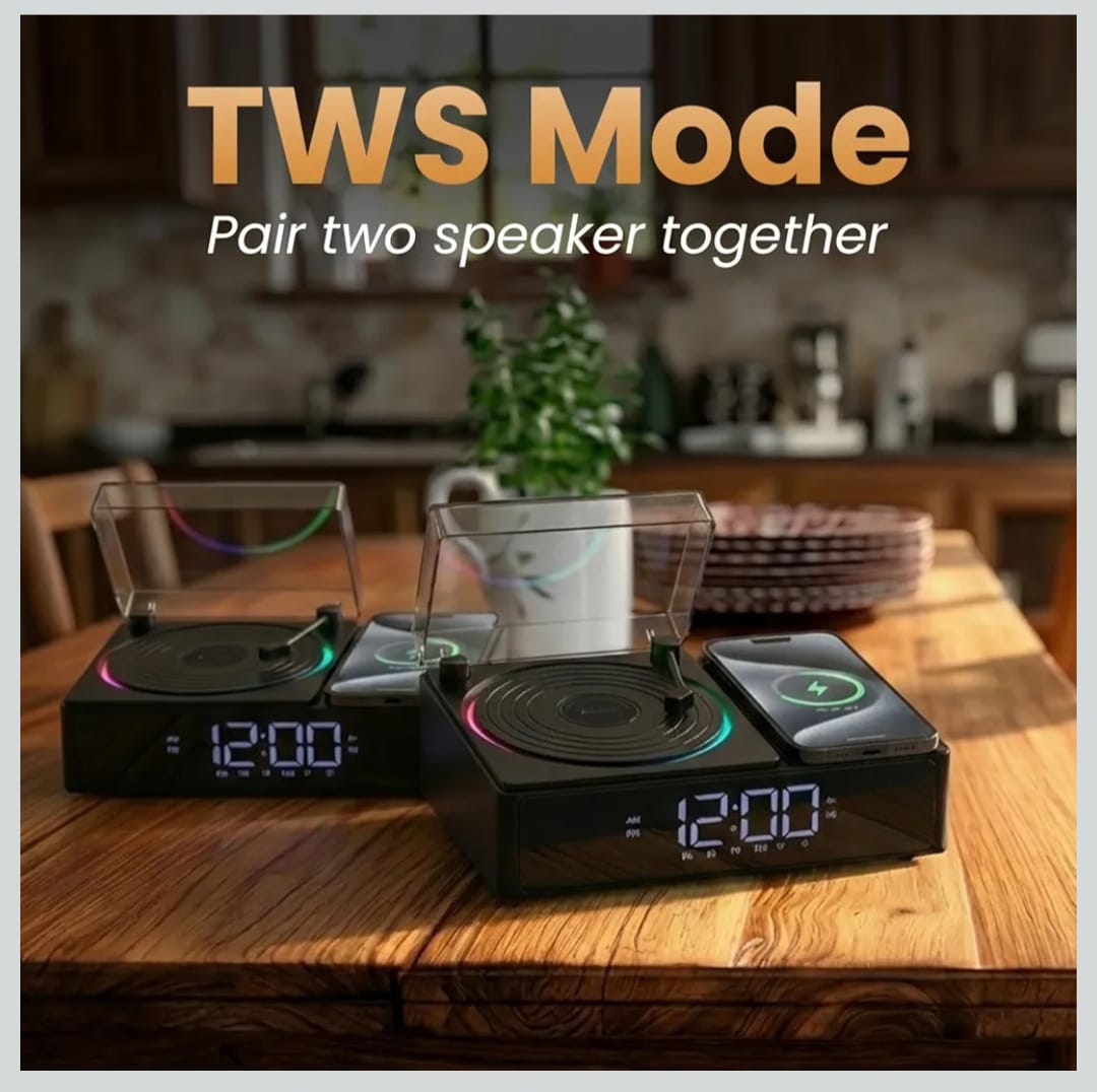 SoundFlow 5W Retro Speaker & 15W wireless charger