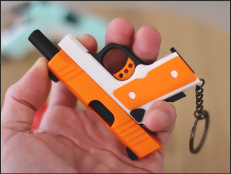 Fidget Gun Keychain – Slide-Action Toy
