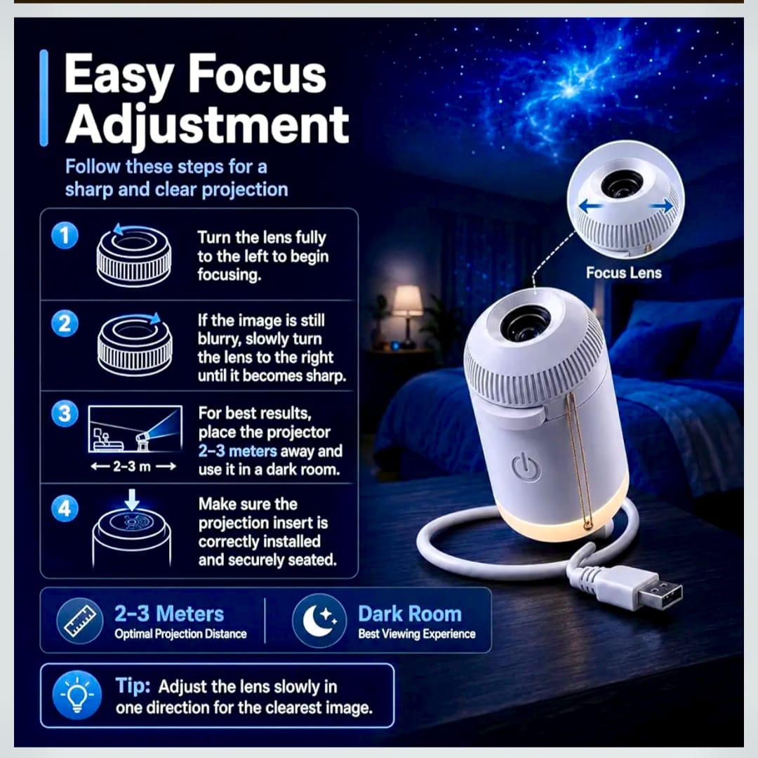 Mini Galaxy Projector Night Light