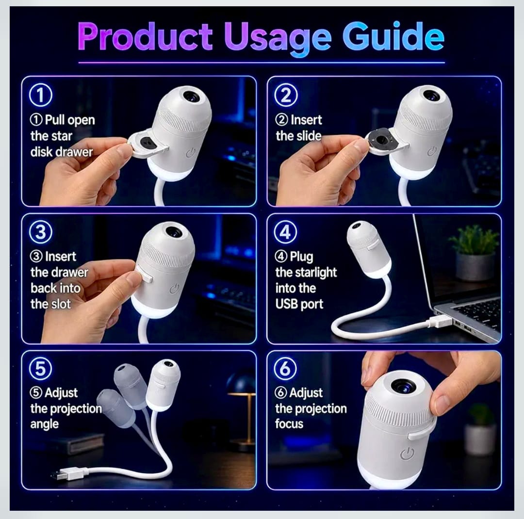 Mini Galaxy Projector Night Light