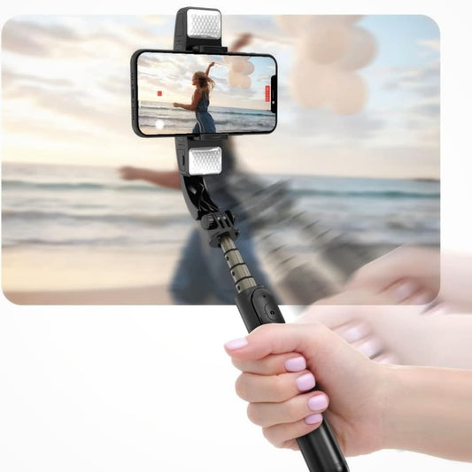 Q08d - Twins Light Gimbal Stabilizer | Selfie Stick Tripod with Wireless Remote